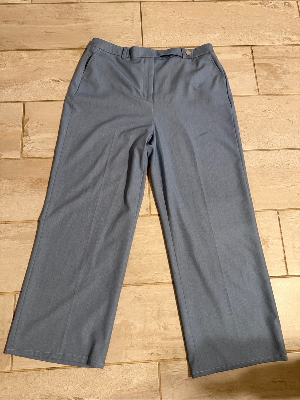 Calvin Klein Light Blue Wide-Leg Trousers